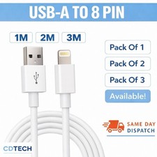 USB Fast Charger Cable For iPhone 15 14 13 12 Pro Max Plug Lead 1M 2M 3M