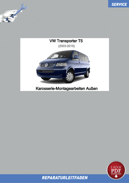 PDF VW Transporter T5 (03-15) Reparaturanleitung Karosserie Montage AußEn-image