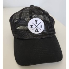ZYIA Active Patch Black Mesh Baseball Cap Trucker Hat Adjustable Snap Back