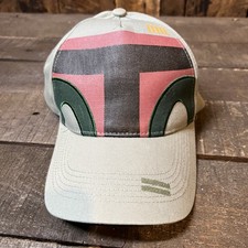 Star Wars Hat Cap Mens Green Blockhead Boba Fett Helmet Disney Parks Strapback