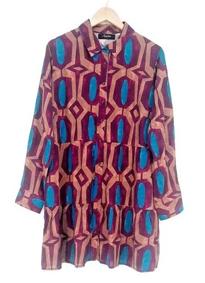 ANISTON Damen BLUSE Longbluse Tunika bordeaux Größe 46 NEU B40