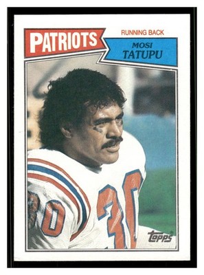 1987 Topps #100 Mosi Tatupu New England Patriots Football Card 34153