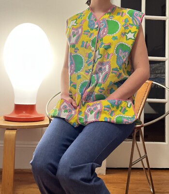 Vintage 1960s / 70s  Psychedelic Owl Smock!