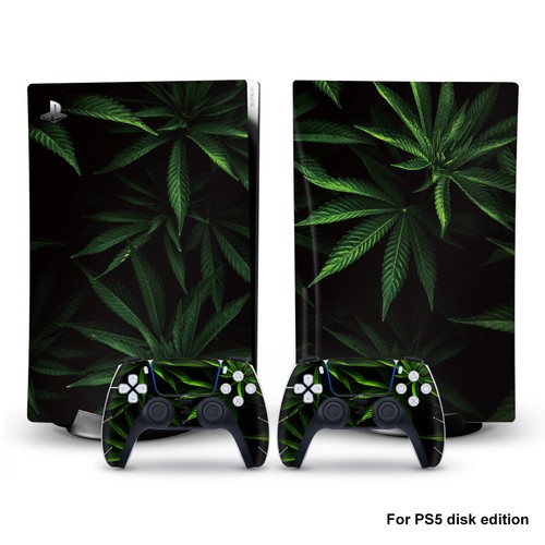 Weed Grun PS5 Disk Skin Sticker Aufkleber Decal Wrap Controller Console - Bild 8 von 11