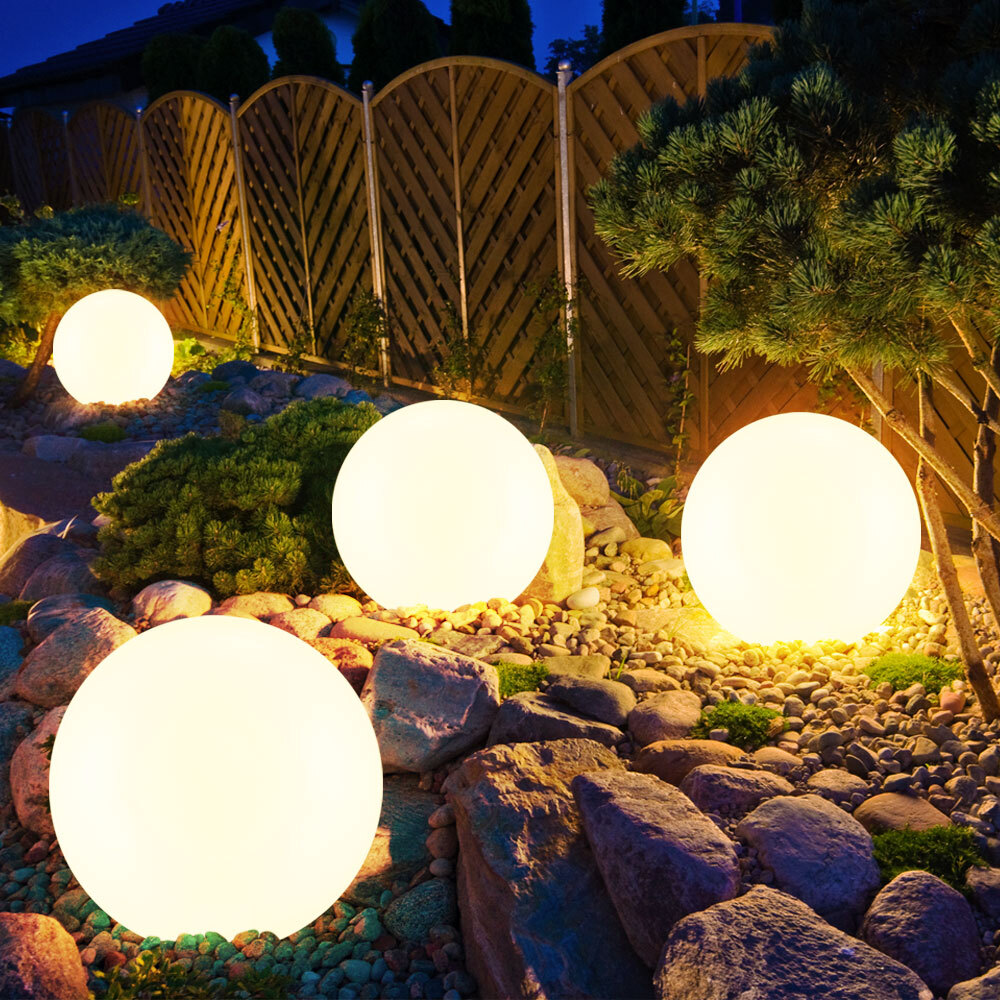 4x Solar-Kugelleuchten Von VidaXL – RGB Farbwechsel, 15 Cm, IP44, Für Garten & Terrasse