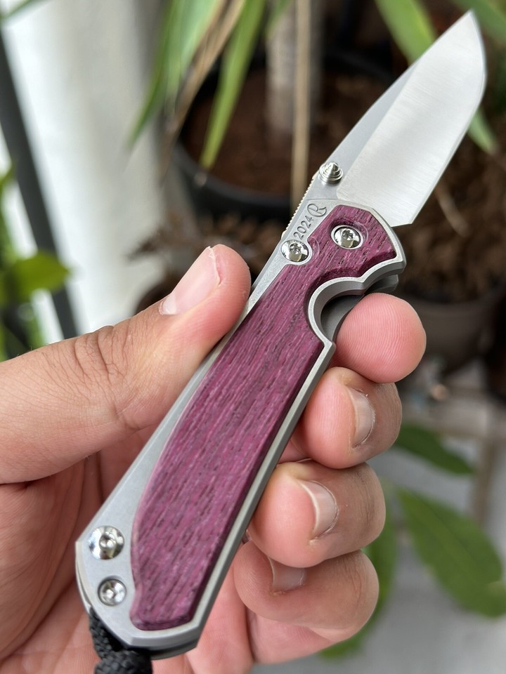 Chris Reeve Small Sebenza 31 Left Hand 2024 Annual Purple Heart Wood eBay