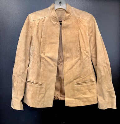 Vtg 1990's Avanti Yugoslavia Pig Suede Tan/Camel Size 10 Women's Jacket GUC