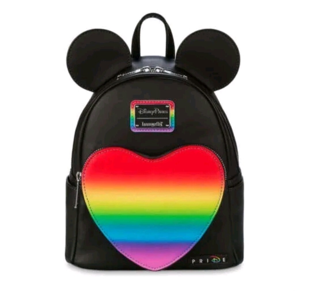 Disney Mickey Rainbow Heart Pride Loungefly Backpack 2022 | eBay