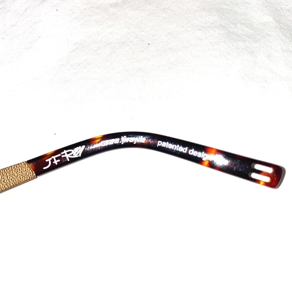 J.F. REY JF2430 9292 Brown Matte Gold Square Eyeglasses 48-21-130 Made In France - Image 3 of 4