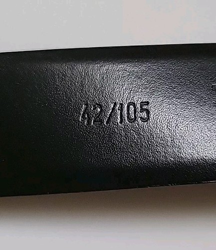 Genuine Italian Leather Mens Black Belt 42 Made Hand in Italy - Picture 5 of 9