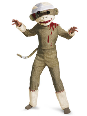 Zombie Sock Monkey Boy's Costume