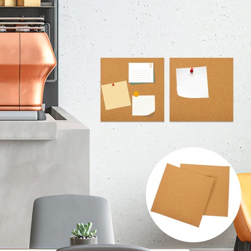 5 Pcs Soundproof Cork Paper Self-adhesive Boards Office Notice Work