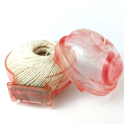 Vintage Plastic TWINE ZIP-TIE String Dispenser Wrapping Accessory Mid Century