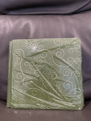 CREATIVE MEMORIES 7 X7  SCRAPBOOK ALBUM GREEN WITH GOLD SWIRL Brand New