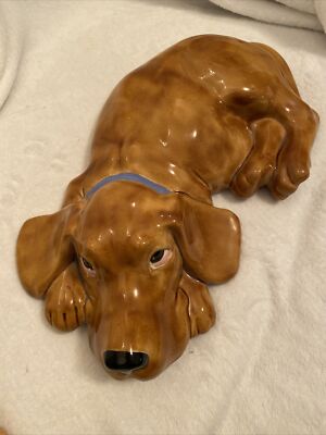 Vintage Hund Ornament liegend schrullig süß