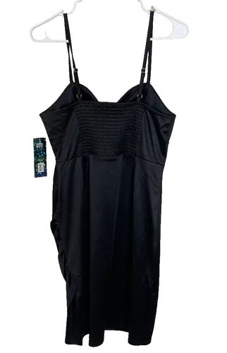 Vestido Madden NYC Juniors’ Twist Front Satinado Talla L 11-13 Color Negro Nuevo con Etiquetas - Imagen 7 de 14