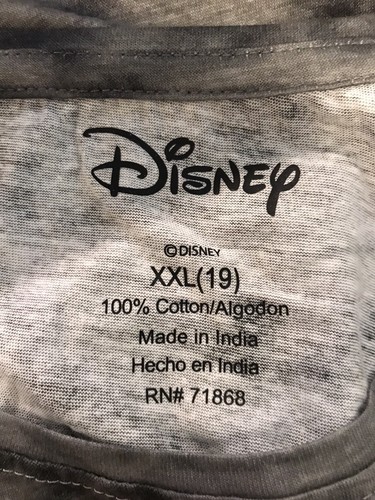 Disney Girl Junior Black XXL Tie Dye Short Sleeve Crewneck T-Shirt Mickey Mouse - Picture 5 of 5