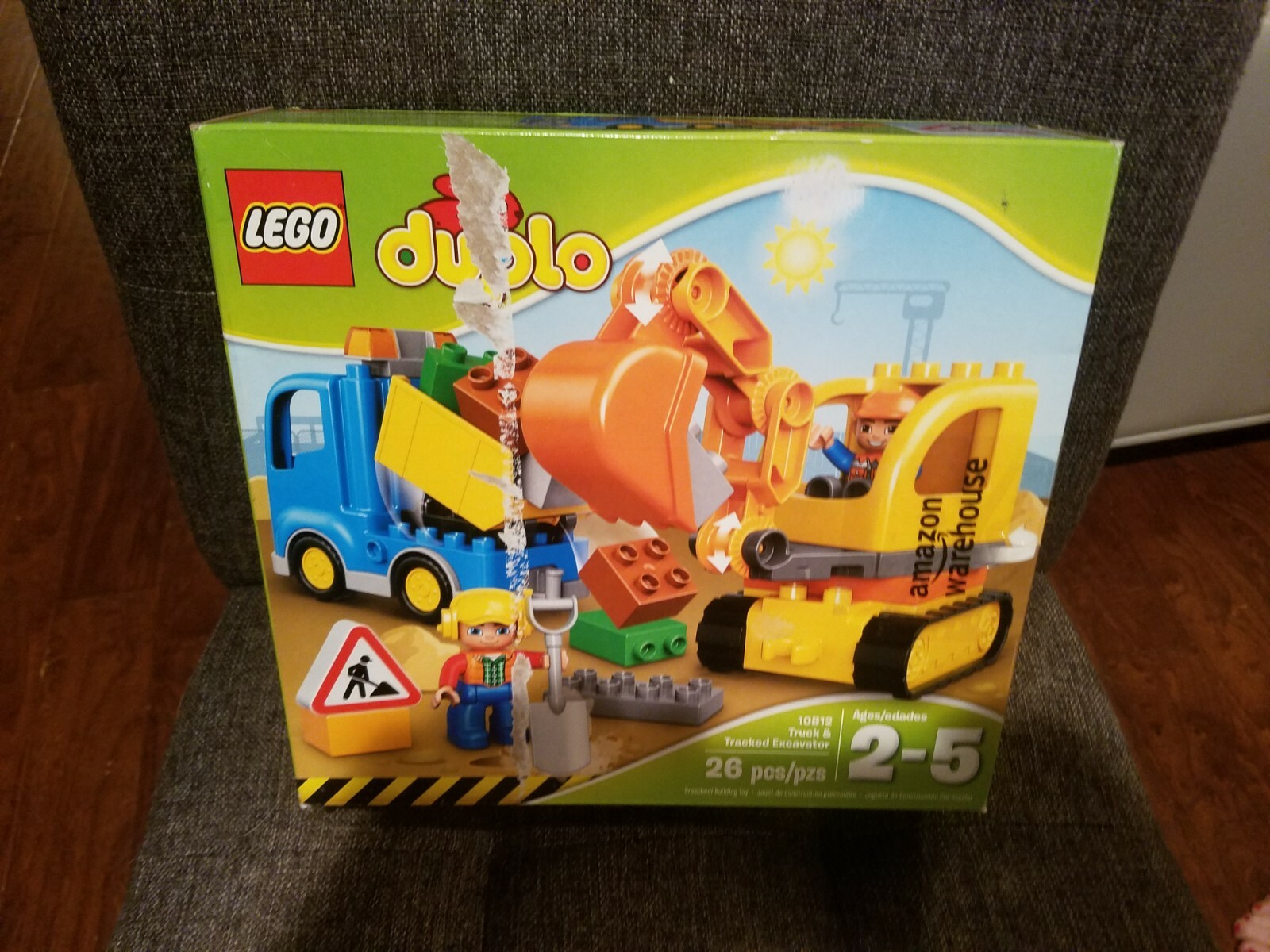 lego duplo town truck & tracked excavator 10812