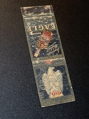 Vintage Alcohol Matchbook  Nationals Eagle Whiskey 