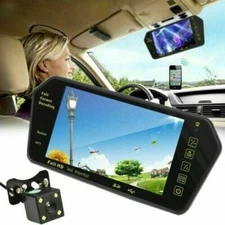 7" Car TFT LCD Mirror Monitor With Night Vision Reverse Car Rear View Camera Kit