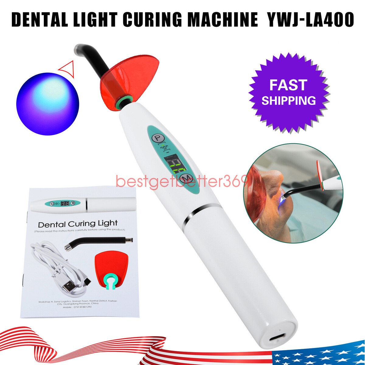 Kuymtek Lámpara de luz de curado inalámbrica dental 1500mW Máquina de Kuymtek Lámpara de luz de curado inalámbrica dental 1500mW Máquina de