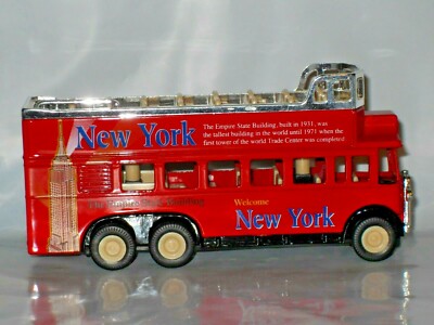 6.5/'/' Diecast Toy Car NYC Double Decker New York City Sightseeing Tour Bus