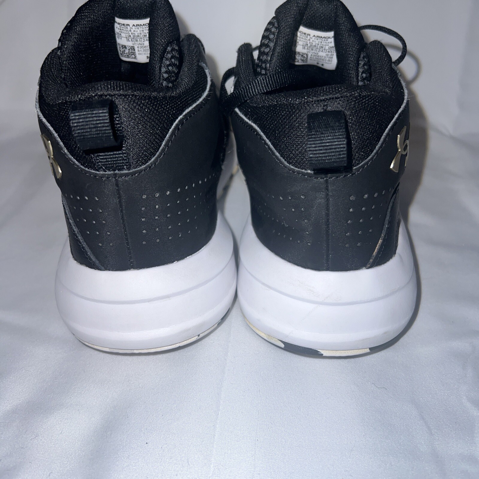 Under Armour Boys Lockdown 5 3023533-003 Black Basketball Shoes Sneakers Sz 6Y thumbnail 5