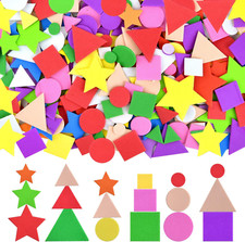 Foam Stickers Geometry Self-Adhesive Geometry Shapes Stickers Assorted Colors fo