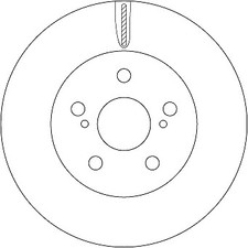 TRW 2x Bremsscheiben vorne belüftet lackiert für Toyota Prius PHV W52 W5 