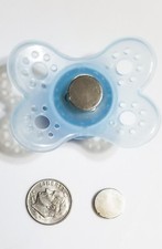 5 Reborn Baby Magnetic Pacifier Bow Magnets 1/2"x2mm Neodymium Strong  Thin 