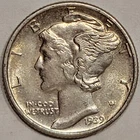 $  .10 1939 Winged Liberty Mercury Dime MS/BU Uncirculated Condition