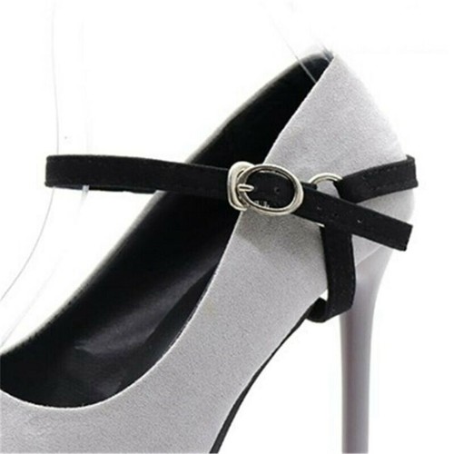 2 pezzi cinturini reggicalze fascia staccabile scarpe in pelle scarpe con tacco alto larghe - Foto 18 di 26