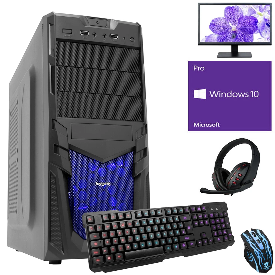 Ultra Fast Quad Core 4.2 8GB 1TB Home Gaming Desktop PC Computer Bundle3 CB 21.5 - Image 2 of 2