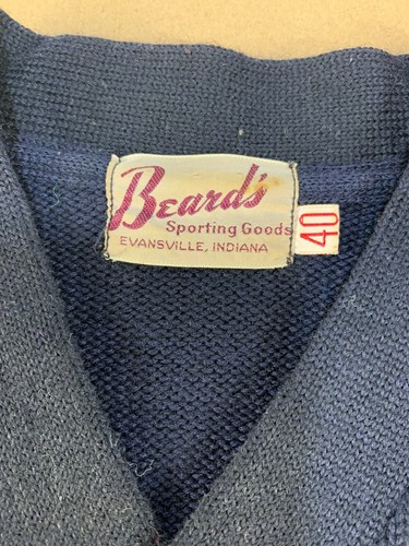 Vintage Sportswear 40s 50s School College Sports Football Baseball Sweater Shirt - Picture 5 of 11