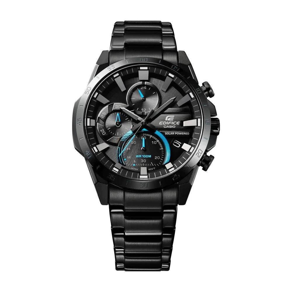 EQS940DC-1AV | EDIFICE Solar Powered Chronograph Black | CASIO