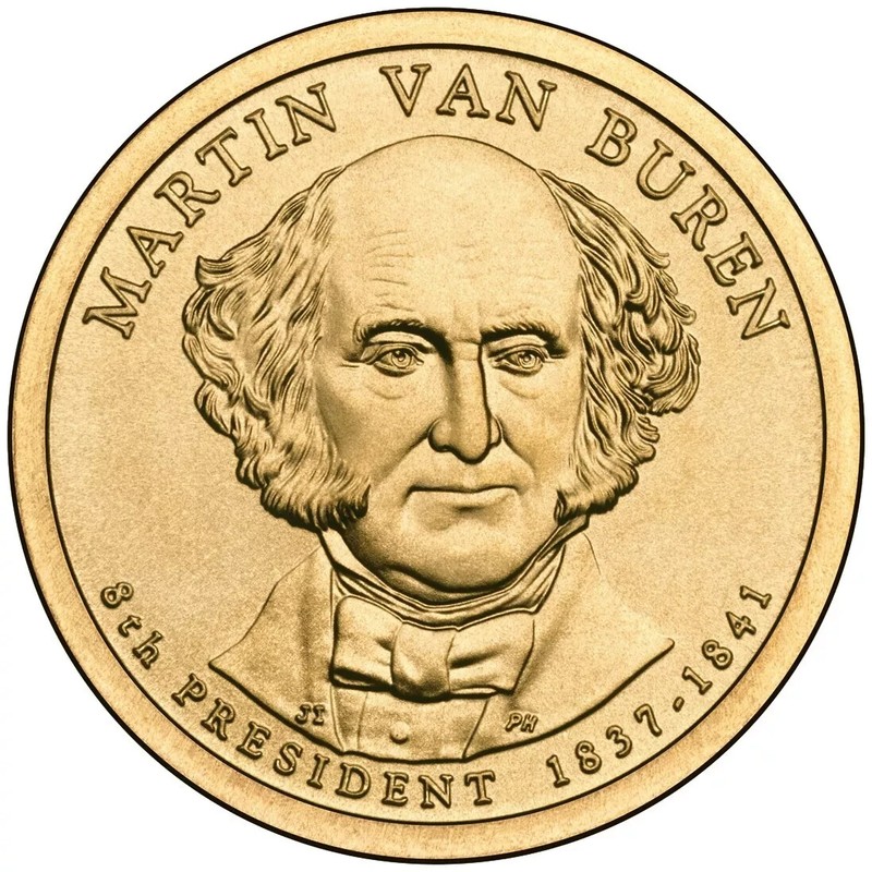 2008 D Martin Van Buren Presidential Dollar "Brilliant Uncirculated" Coin