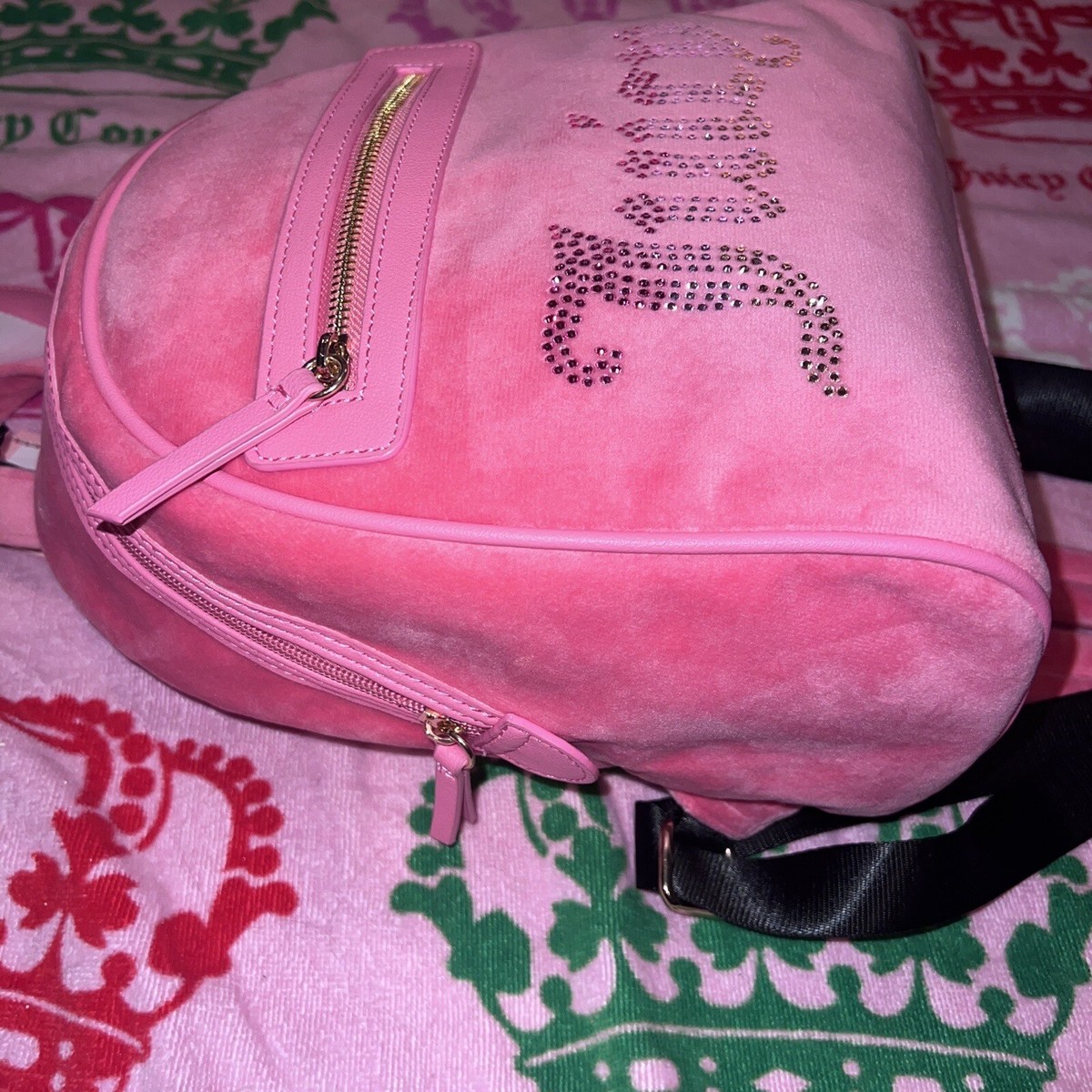 New Pink Juicy Couture Backpack + Bag Charm NWT Purse Bag  display picture 3