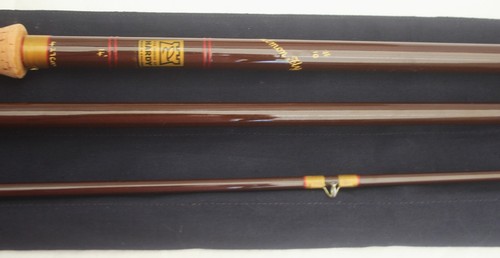 12'-6" HARDY il "SALMON-Fly" 3 pezzi vintage canna da pesca a mosca linea 9# (R-428) - Foto 7 di 12