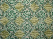 Grand Bazaar Opal Green Cotton Curtain Upholstery Cushion Roman Blind Fabric