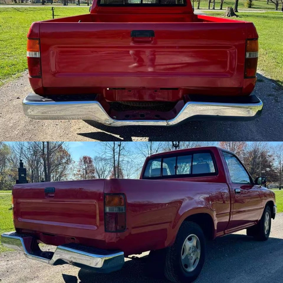 Chrome Rear Step Bumper Face Bars Fit For 1989-1995 Toyota Pickup Extended Cab Foto 2 de 4