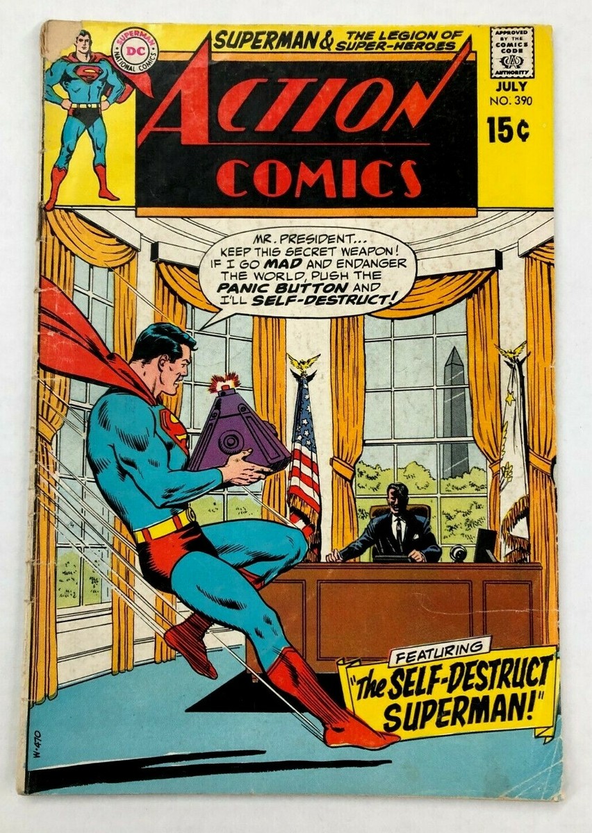 Superman Action Comics #390 DC Comic Book, 1970 - Vintage | eBay