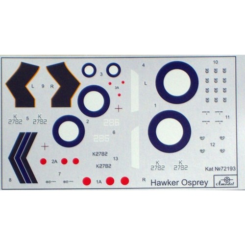 AMODEL 72193 Hawker Osprey Escala Avión Biplano 1/72 - Kit Modelo Plástico - Imagen 7 de 12