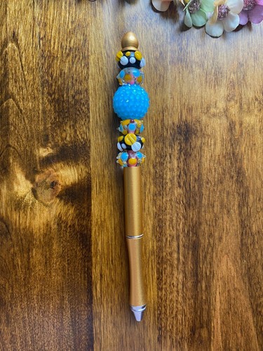 Unique Metal Beaded Pen Lampwork Glass Beads Beadable Pens - Picture 10 of 12