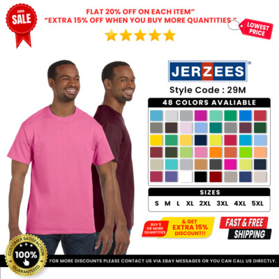 Jerzees Men's T-Shirts 3-Pack - 50/50 Cotton Blend, Classic Fit Short Sleeve Tees - View #11