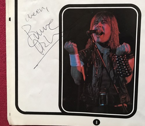 IRON MAIDEN rare 1982 Signed / Autographed BEAST ON THE ROAD tour programme - Picture 5 of 12