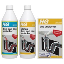 HG Drain Unblocker Kit - Plug Unblocker, Kitchen Drain Unblocker & Duo Unblocker