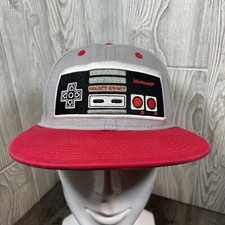 Nintendo - Cap Hat - Controller - Snapback - Adjustable - Gray/Red - OSFM - NES