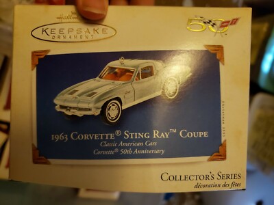 2003 Hallmark Keepsake 1963 Corvette Sting Ray Coupe Ornament NIB NEW IN BOX 