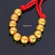 18k Yellow Gold 2/2.5/3/3.5mm Matte Finish Handmade Off Round Spacer Bead 10 