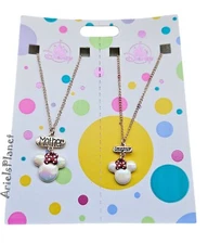 Disney Parks Minnie Mouse Mother & Daughter Necklace Set